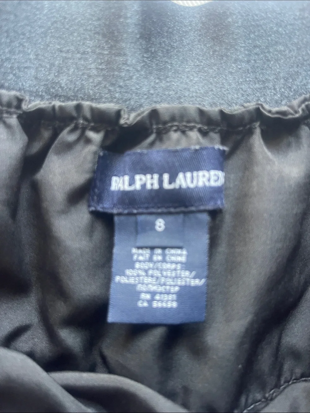 Ralph Lauren Girls Size 8 Navy Blue Navy Layered Ruffle Skirt
